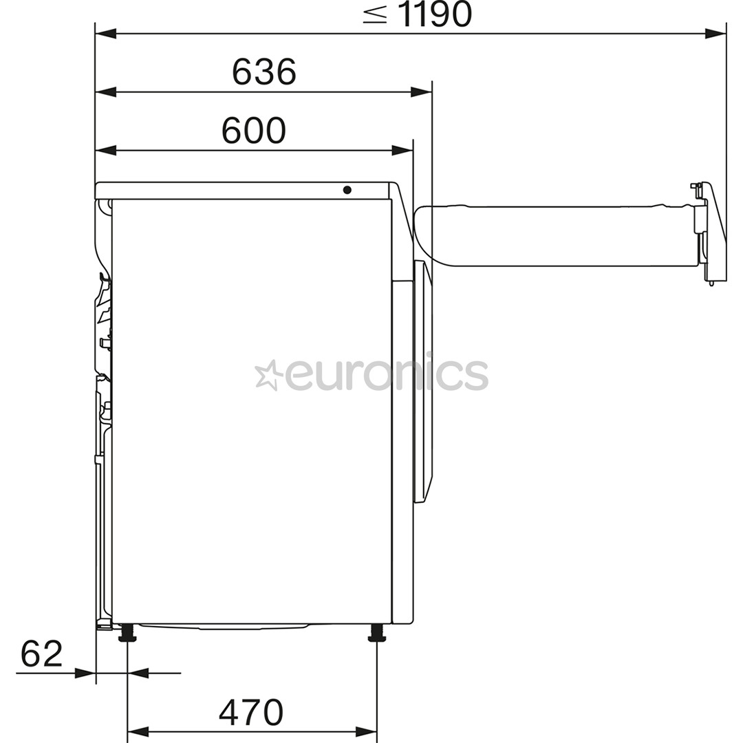 Miele Eco & Steam & 9 kg, dziļums 60 cm, balta - Veļas žāvētājs