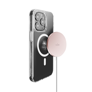 Puro Magnetic Wireless, USB-C, MagSafe, 1 m, rozā - Bezvadu lādētājs
