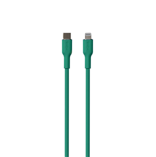 Puro SOFT, USB-C, Lightning, 1,5 m, zaļa - Vads