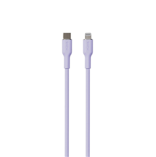 Puro SOFT, USB-C, Lightning, 1,5 m, lillā - Vads PUCAPLTUSBCICONLVD