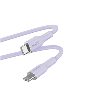 Puro SOFT, USB-C, Lightning, 1,5 m, lillā - Vads