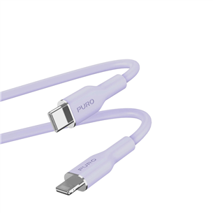 Puro SOFT, USB-C, Lightning, 1,5 m, lavender - Cable