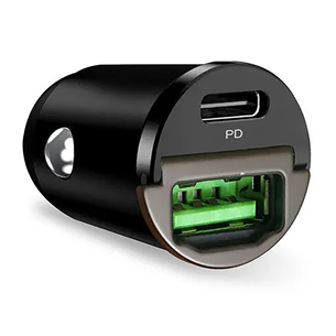 Puro Mini, USB-A, USB-C, 30 W, black - Car charger