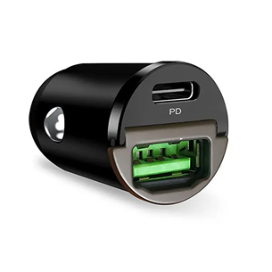 Puro Mini, USB-A, USB-C, 30 W, melna - Auto lādētājs
