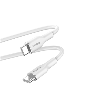 Puro Soft, USB-C / USB-C, 1,5 m, balta - Vads PUUSBCUSBCICONWHI