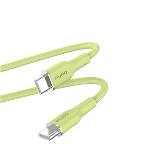 Puro Soft, USB-C / USB-C, 1,5 m, light green - Cable