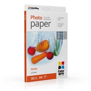 ColorWay A4, 190 g/m², 50 sheets, matte - Photo paper PM190050A4