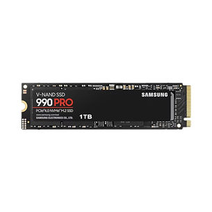Samsung 990 PRO, 1 TB, PCIe 4.0 NVMe M.2, melna - SSD cietais disks MZ-V9P1T0BW