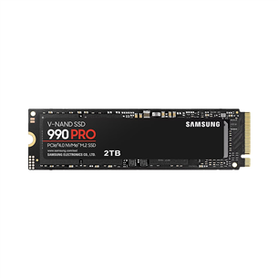 Samsung 990 PRO, 2 TB, PCIe 4.0 NVMe M.2, melna - SSD cietais disks