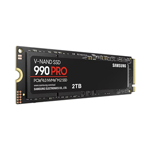 Samsung 990 PRO, 2 TB, PCIe 4.0 NVMe M.2, melna - SSD cietais disks
