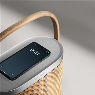 Bang & Olufsen Beosound A5, sudraba/bēša - Portatīvais bezvadu skaļrunis