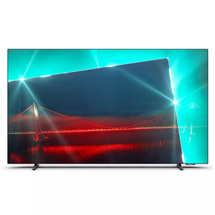 Philips OLED718, 65'', Ultra HD, OLED, боковые ножки, черный - Телевизор