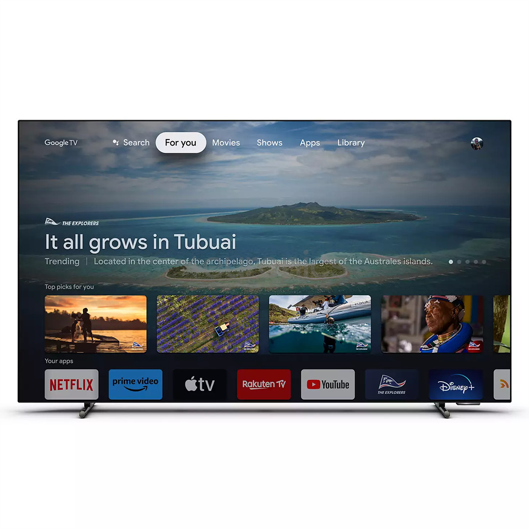 Philips OLED718, 65'', Ultra HD, OLED, sānu statīvs, melna - Televizors