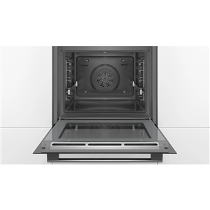 Bosch Serie 6, pyrolytic cleaning, 71 L, black - Built-in Oven