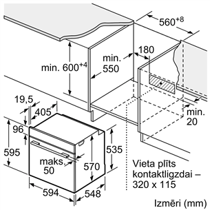 Bosch Serie 6, 71 L, melna - Iebūvējama elektriskā cepeškrāsns