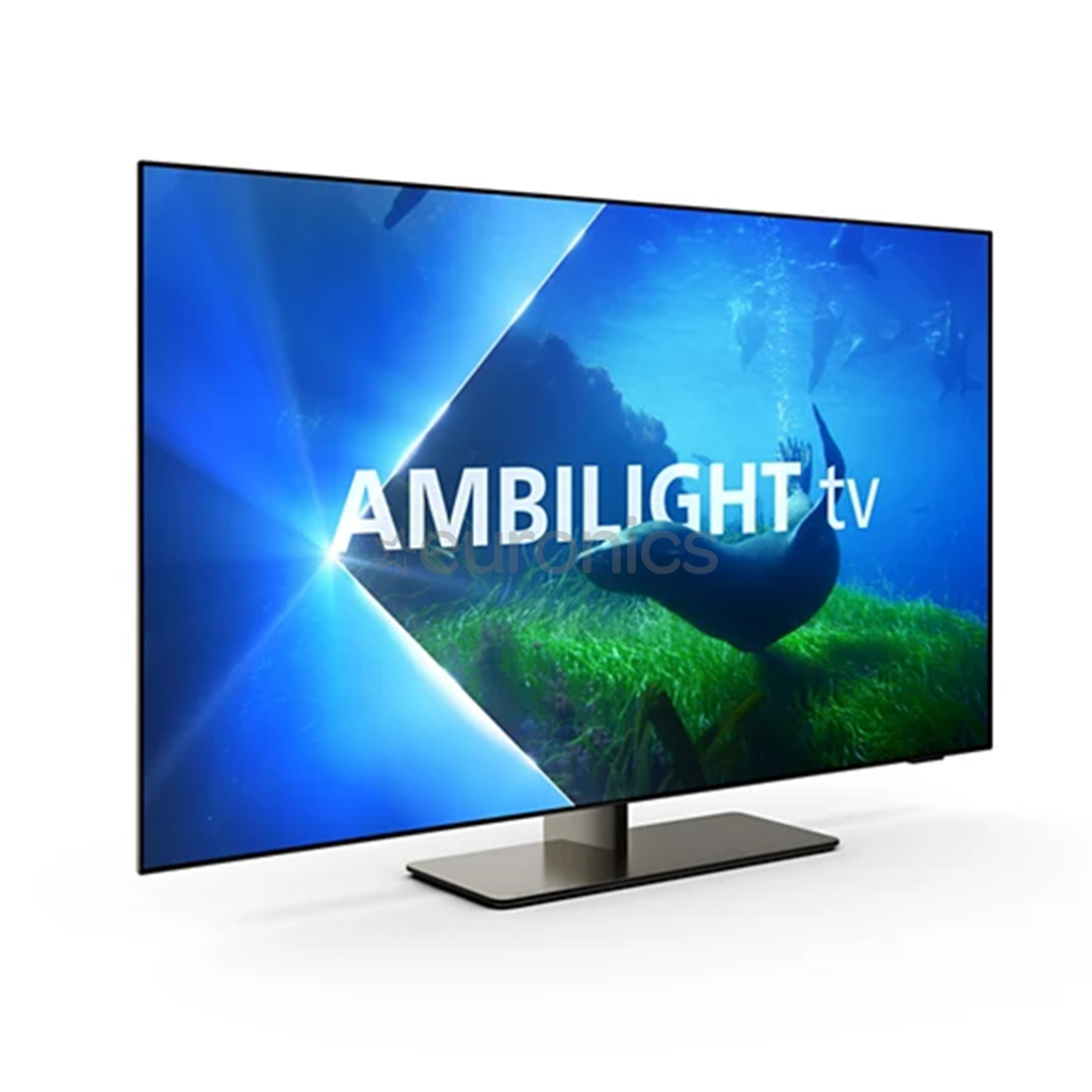 Philips OLED818, 42", OLED, Ultra HD, centre stand, gray - TV