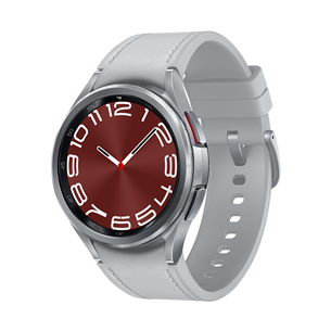 Samsung Watch6 Classic, 43 мм, LTE, серебристый - Смарт-часы SM-R955FZSAEUE