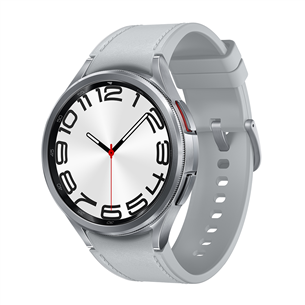 Samsung Watch6 Classic, 47 мм, LTE, серебристый - Смарт-часы SM-R965FZSAEUE