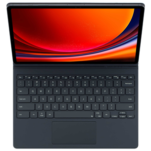 Samsung Galaxy Tab S9+ / S9+ FE Book Cover Keyboard, melna - Apvalks ar klaviatūru planšetdatoram