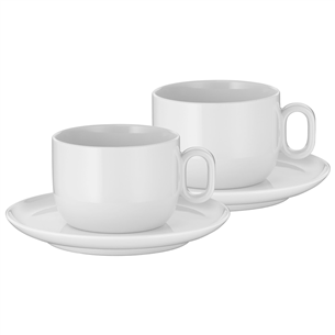 WMF Barista, белый - Набор из 2 чашек для капучино и тарелок 695949440