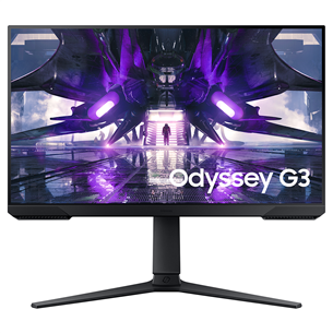 Samsung Odyssey G3 G30A, 24'', 144 Hz, Full HD, LED VA, melna - Monitors LS24AG300NRXEN