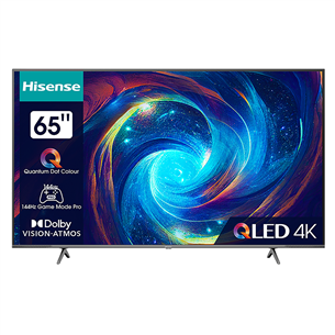 Hisense E7KQ PRO, 65'', Ultra HD, QLED, sānu statīvs, melna - Televizors