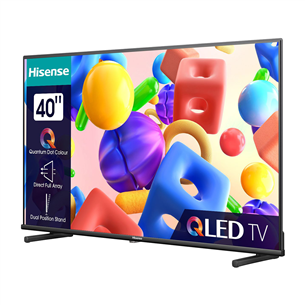 Hisense A5KQ, 40", Full HD, QLED, melna - Televizors