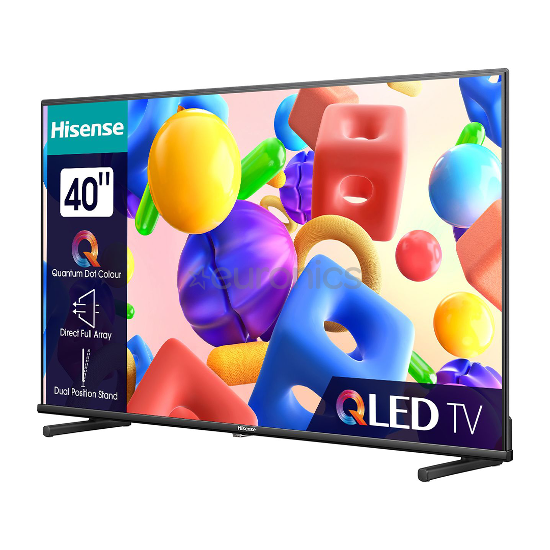 Hisense A5KQ, 40", Full HD, QLED, black - TV