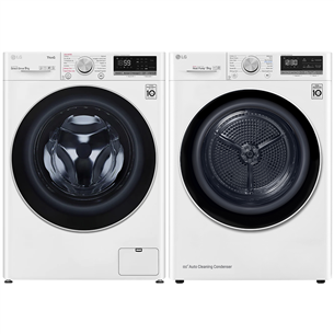 LG, 9 kg + 9 kg - Washing Machine + Clothes Dryer