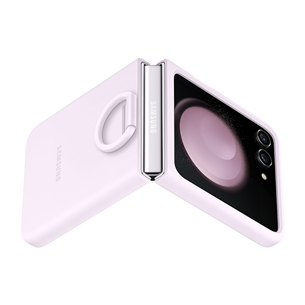 Samsung Silicone Case with Ring, Galaxy Flip5, lillā - Apvalks viedtālrunim