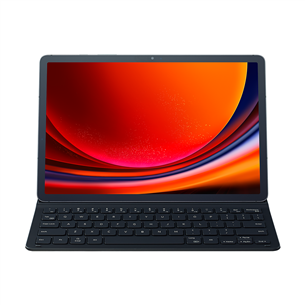 Samsung Slim Book Keyboard, Galaxy Tab S9 / S9 FE, melna - Apvalks ar klaviatūru planšetdatoram
