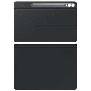 Samsung Galaxy Tab S9+ / S9+ FE Smart Book Cover, melna - Apvalks planšetdatoram