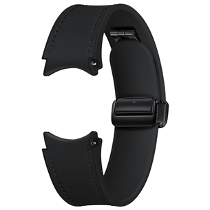 Samsung Galaxy Watch6 D-Buckle Hybrid Eco-Leather Band, M/L, melna - Siksniņa pulkstenim