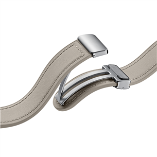 Samsung Galaxy Watch6 D-Buckle Hybrid Eco-Leather Band, M/L, beša - Siksniņa pulkstenim