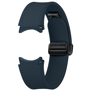 Samsung Galaxy Watch6 D-Buckle Hybrid Eco-Leather Band, M/L, tumši zila - Siksniņa pulkstenim