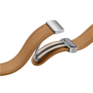 Samsung Galaxy Watch6 D-Buckle Hybrid Eco-Leather Band, M/L, brūna - Siksniņa pulkstenim