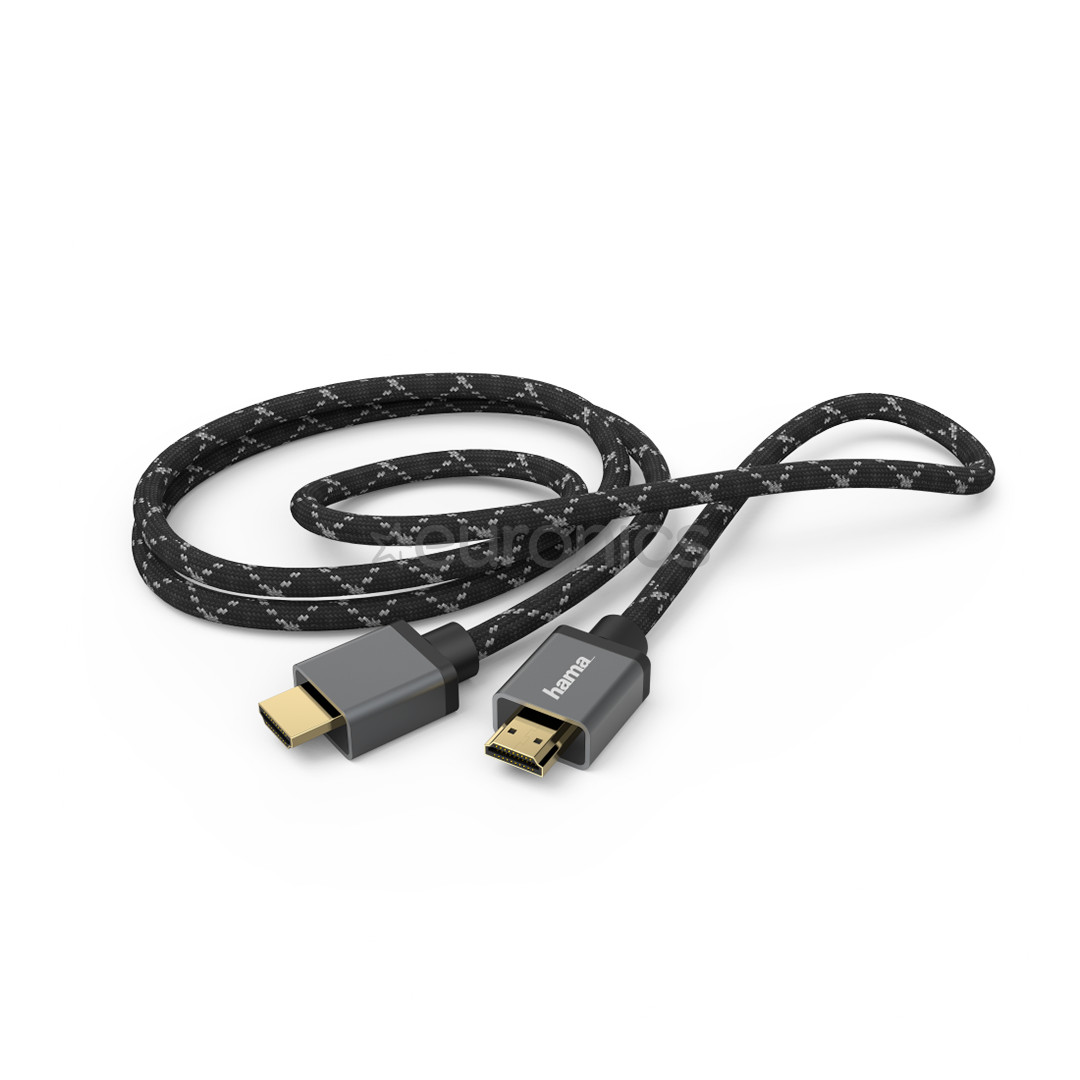 Hama Ultra High Speed, 8K, gold plated, 3 m, black/gray - Cable