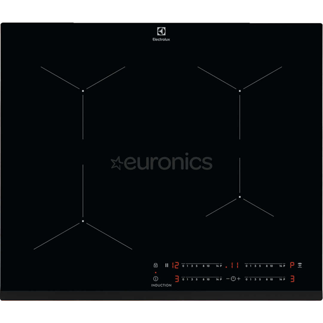 Electrolux 300, width 59 cm, frameless, black - Built-in induction hob