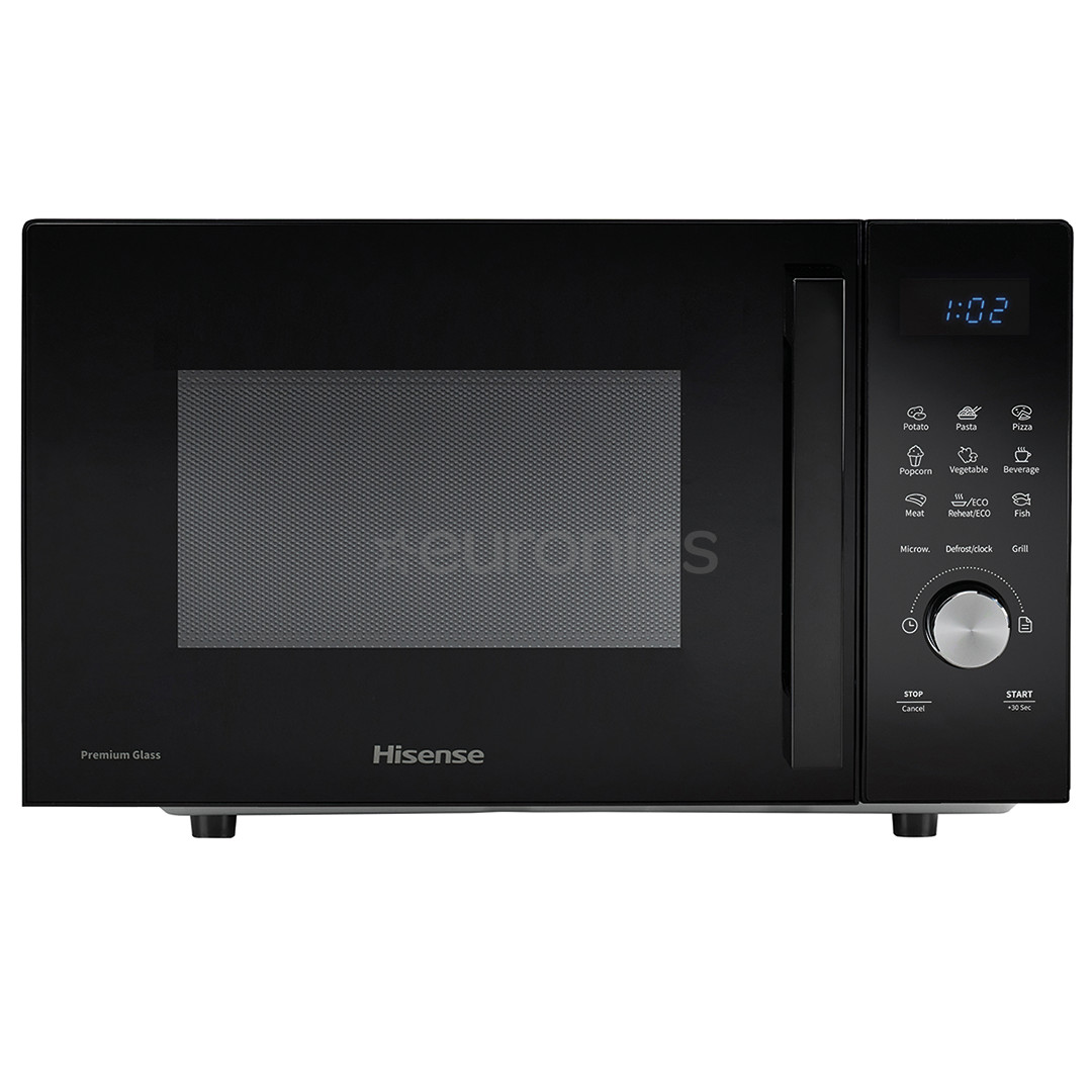 Hisense, 23 L, black - Microwave oven with grill