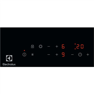 Electrolux 300 Domino, bez rāmja, platums 29 cm, melna - Iebūvējama keramiskā plīts virsma