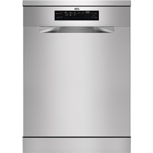 AEG 6000 Series, 13 place settings, stainless steel - Free standing dishwasher FFB64627ZM