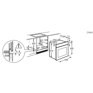 Electrolux 600 SteamBake, 65 L, melna - Iebūvējama elektriskā cepeškrāsns