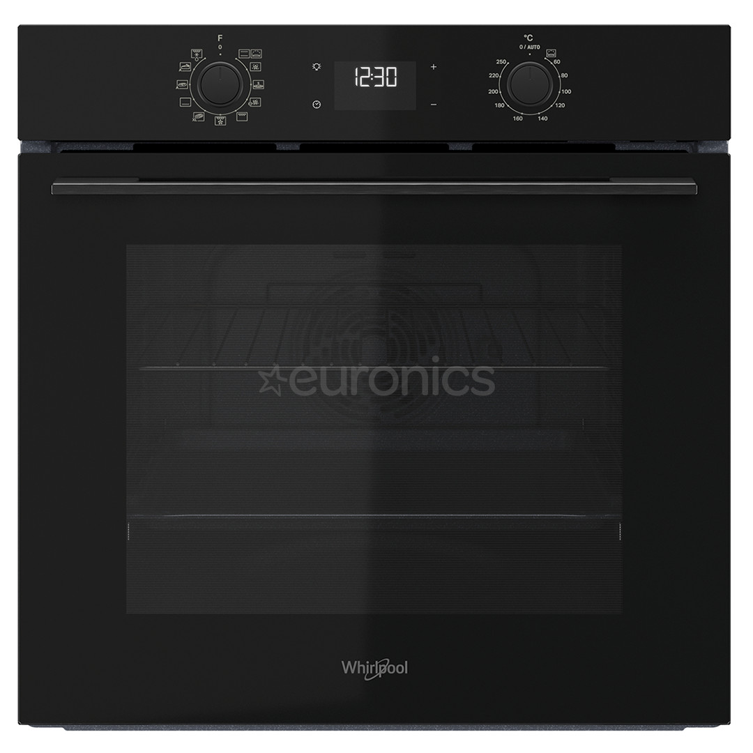 Whirlpool, catalytic cleaning, 71 L, black - Built-in oven