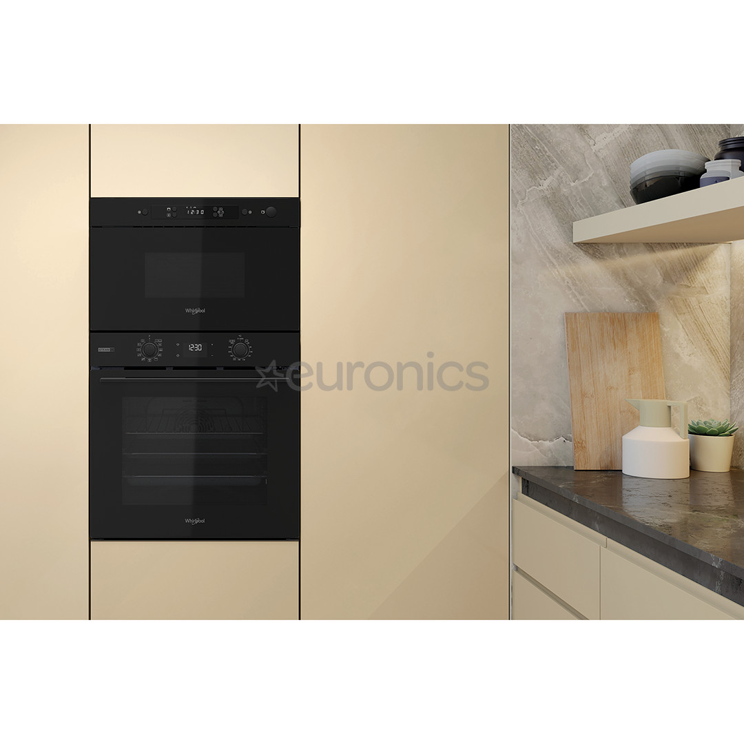 Whirlpool, 22 L, black - Built-in microwave oven