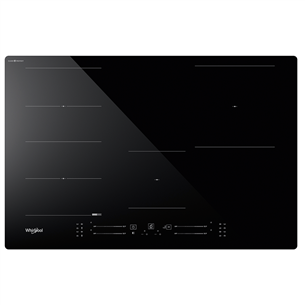 Whirlpool, width 77 cm, black - Built-in induction hob WFS1577CPNE