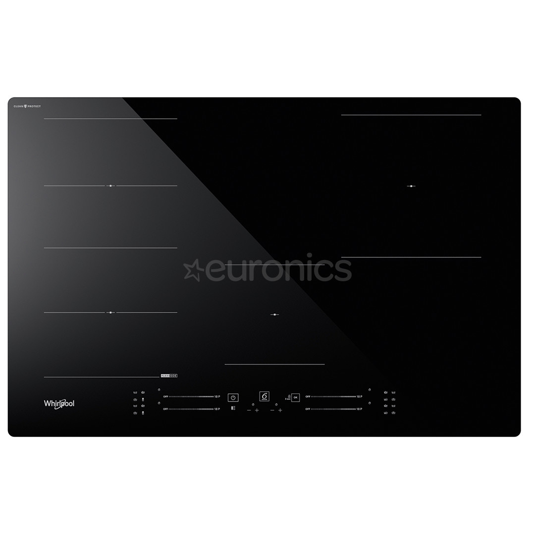 Whirlpool, platums 77 cm, melna - Iebūvējama indukcijas plīts virsma