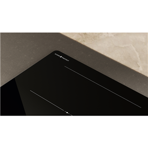 Whirlpool, width 77 cm, black - Built-in induction hob