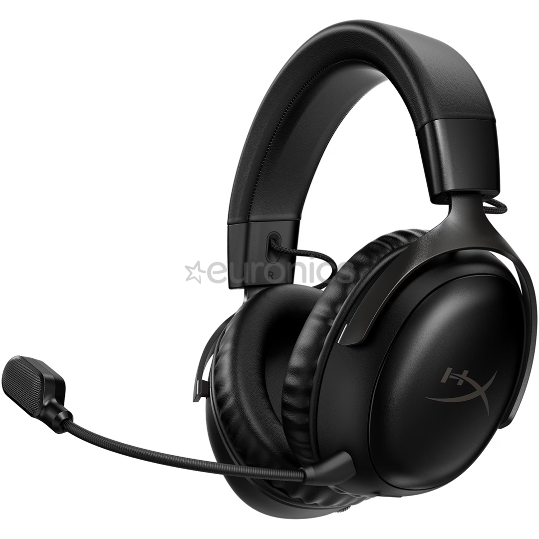 HyperX Cloud III Wireless, melna - Bezvadu austiņas