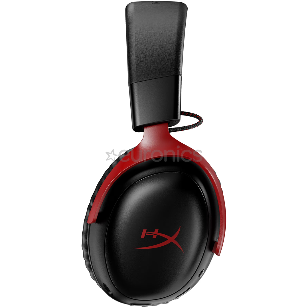 HyperX Cloud III Wireless, melna/sarkana - Bezvadu austiņas