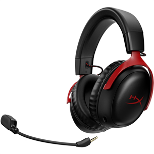 HyperX Cloud III Wireless, melna/sarkana - Bezvadu austiņas